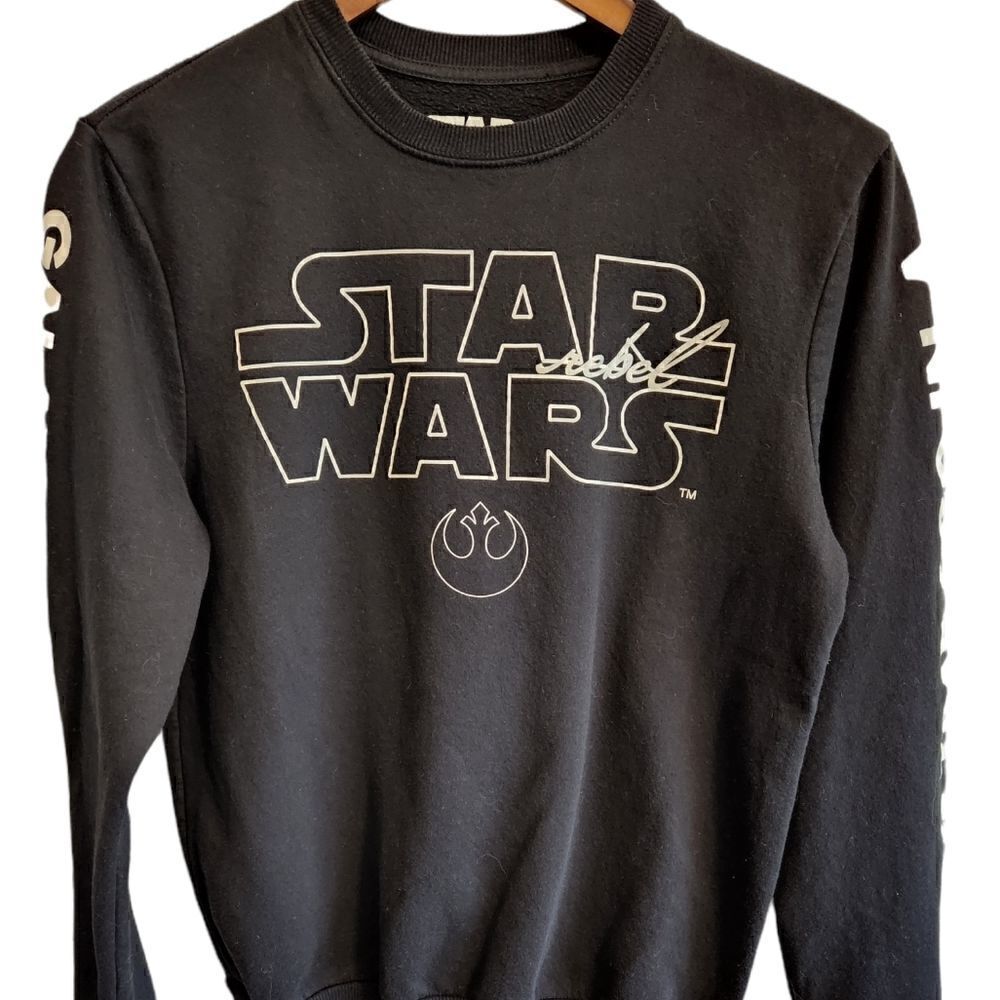 Star Wars Graphic Black and White Pullover Sweatshirt Size XS
